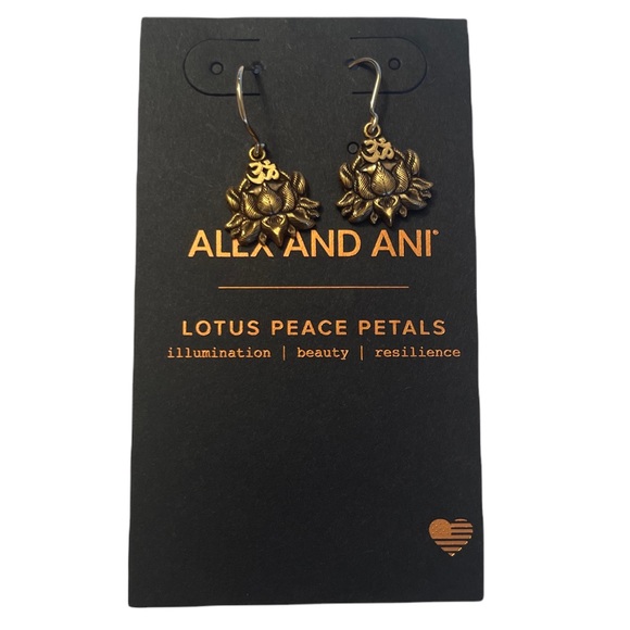 ALEX AND ANI - Lotus Hook Earrings. WEAR FOR GROWTH + NEW BEGINNINGS - Picture 2 of 4